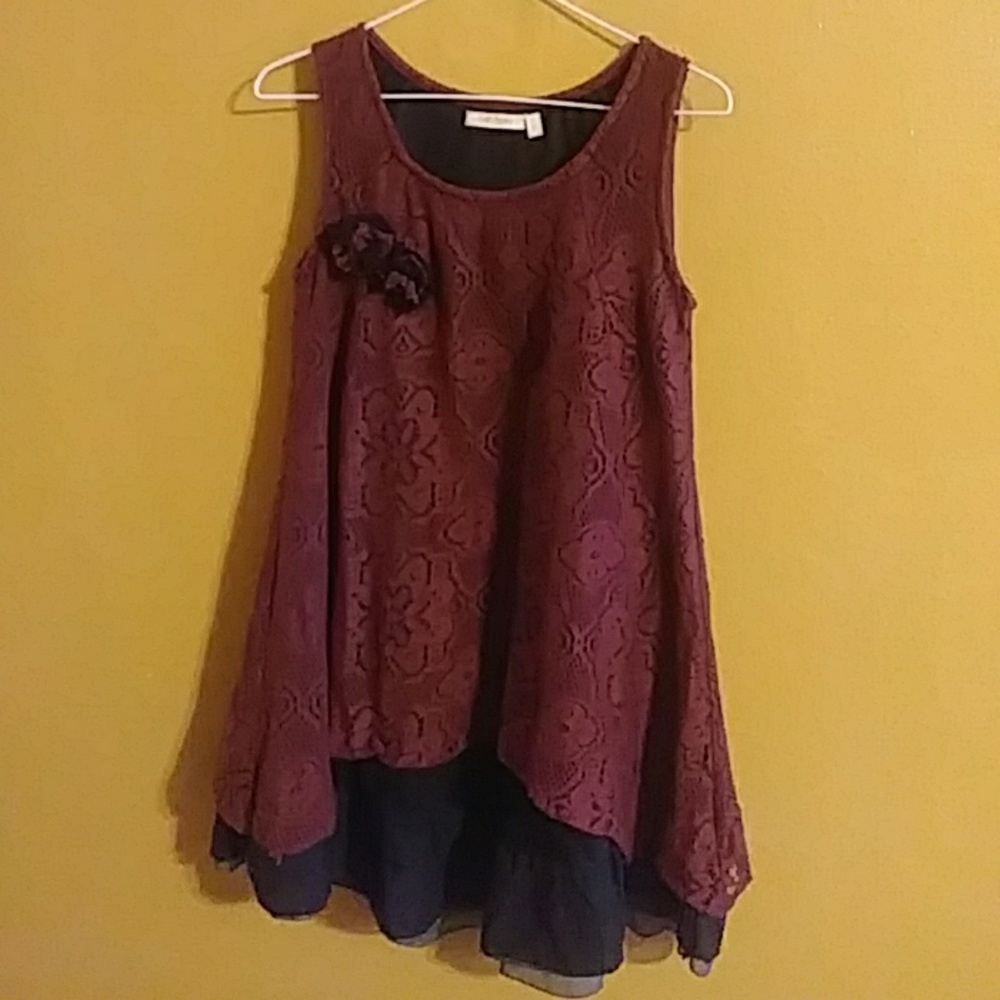 Just Funky brand Womens size large long lace tunic